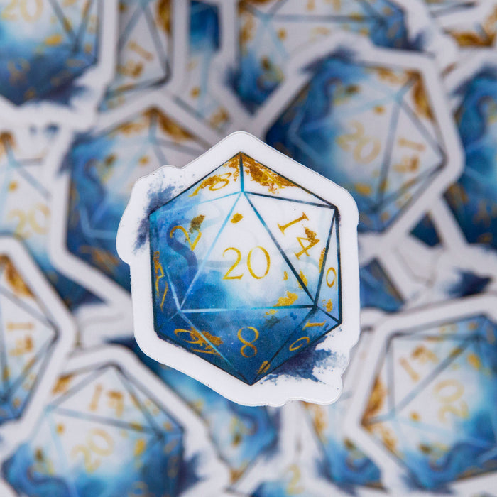 3-Pack d20 Stickers - Cartographer's Dream, Bard, Be Pretty Slay Monsters
