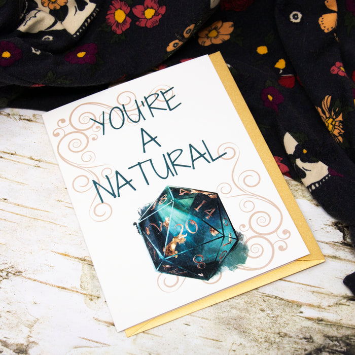You're A Natural 20 DnD Themed Card - A2